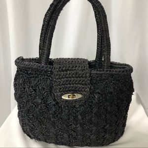 Vintage 1960s Straw Tote Made in Japan